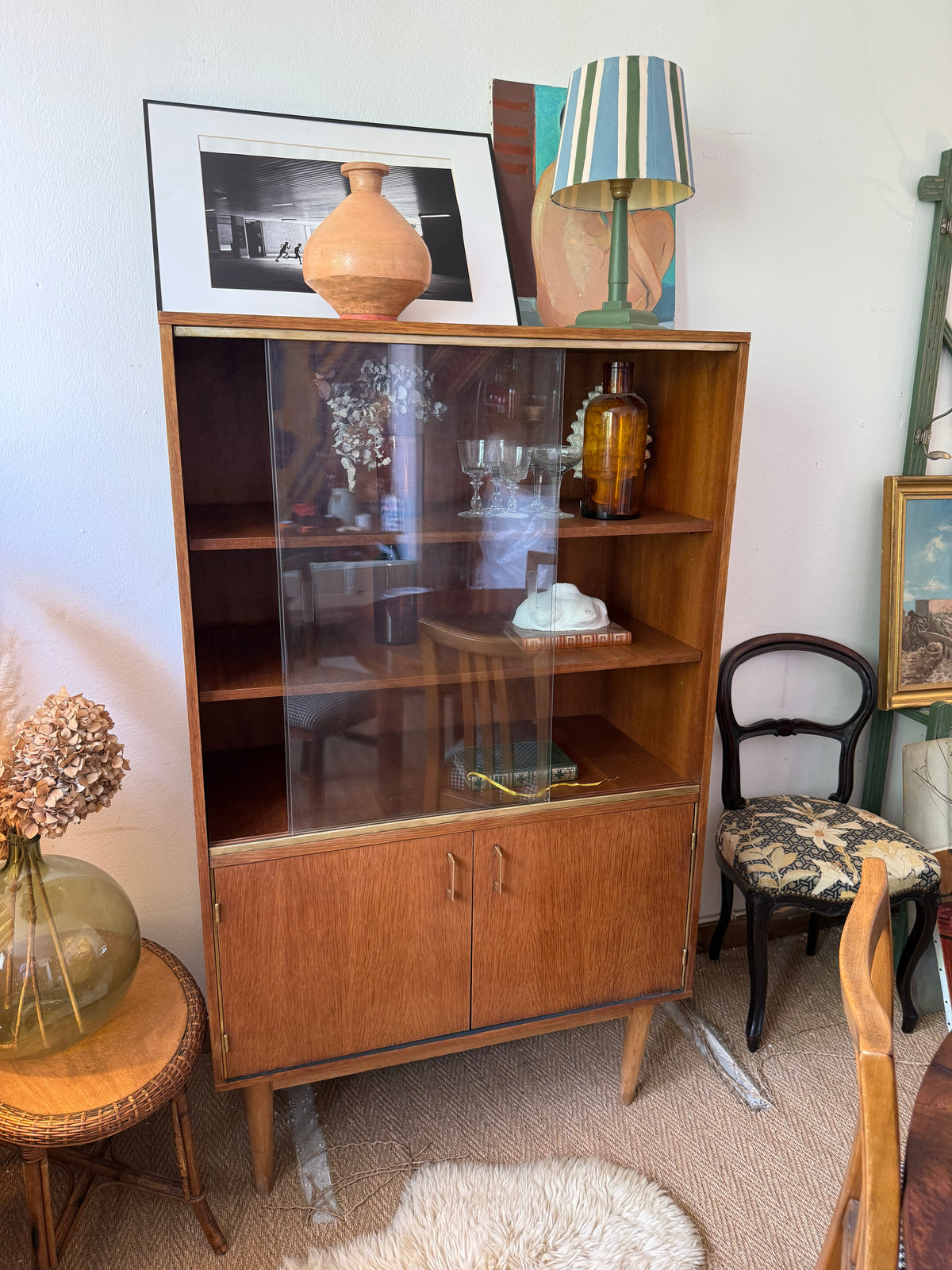 Vaisselier vitrine bibliothèque vintage