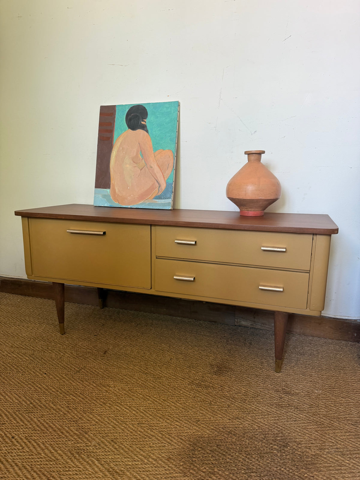 Enfilade vintage meuble bas tv pieds compas
