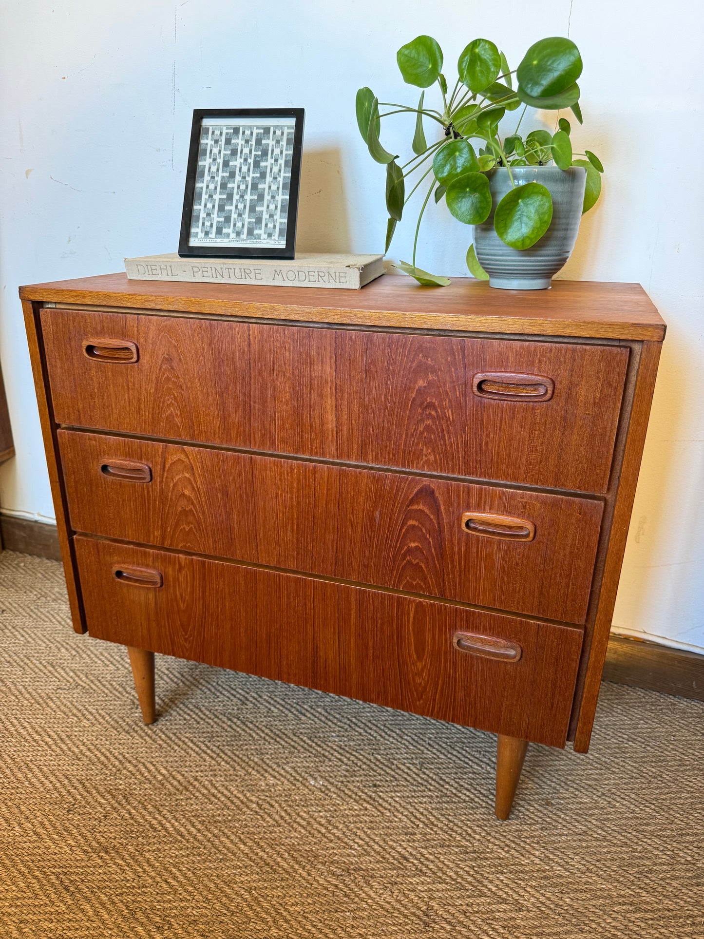Commode scandinave vintage placage teck