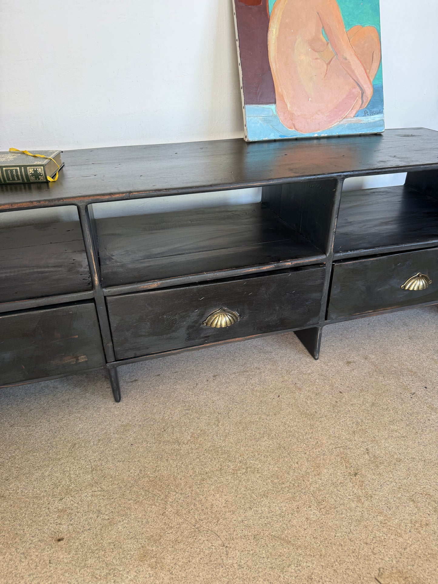 Meuble bas de métier vintage enfilade buffet meuble tv