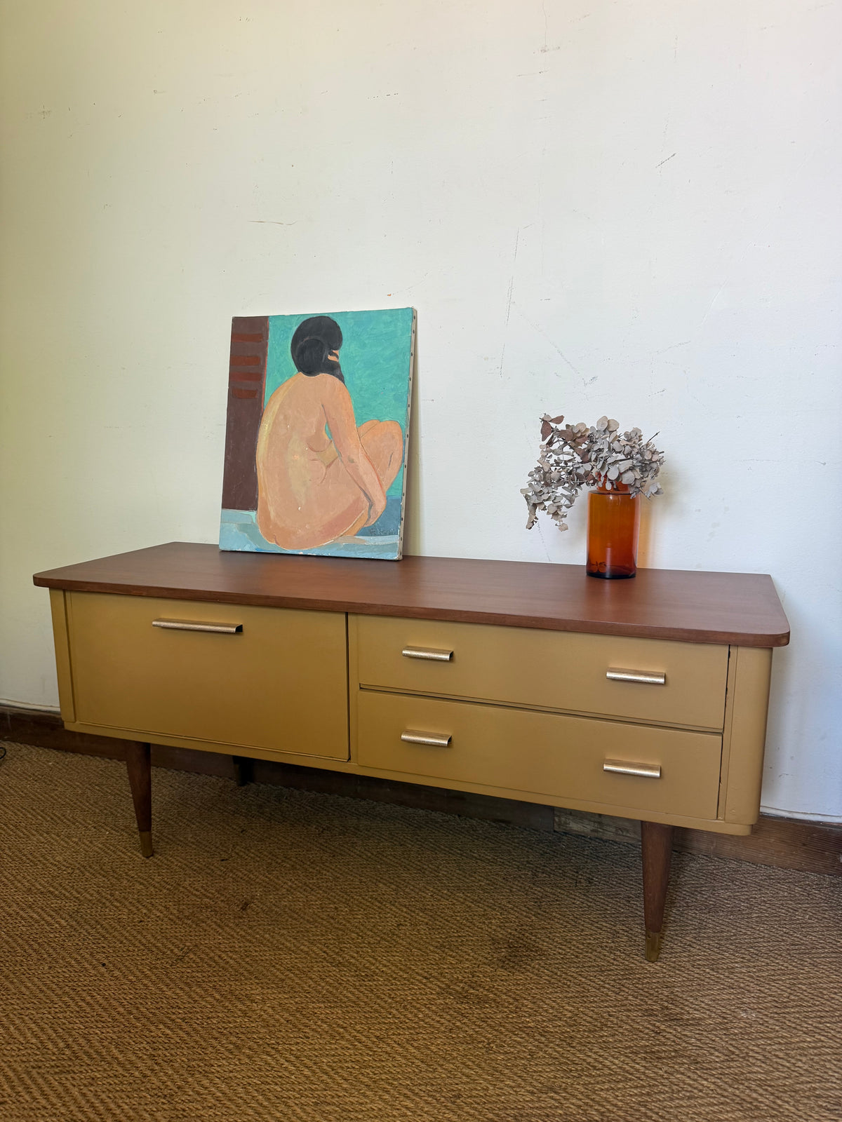 Enfilade vintage meuble bas tv pieds compas