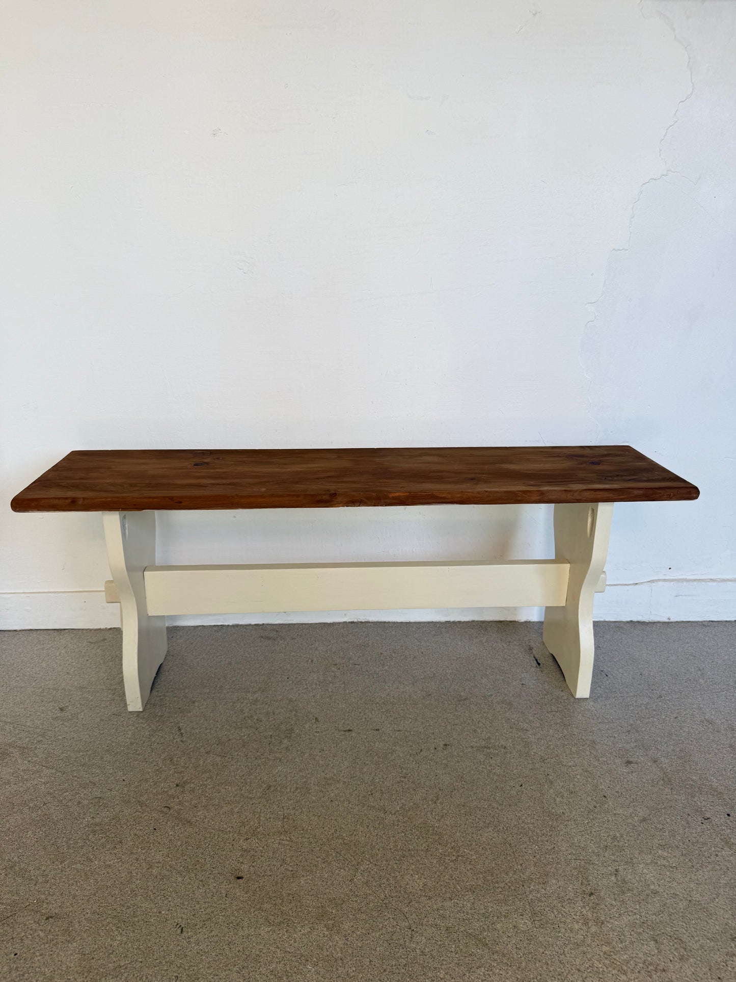 Banc de ferme vintage bois massif