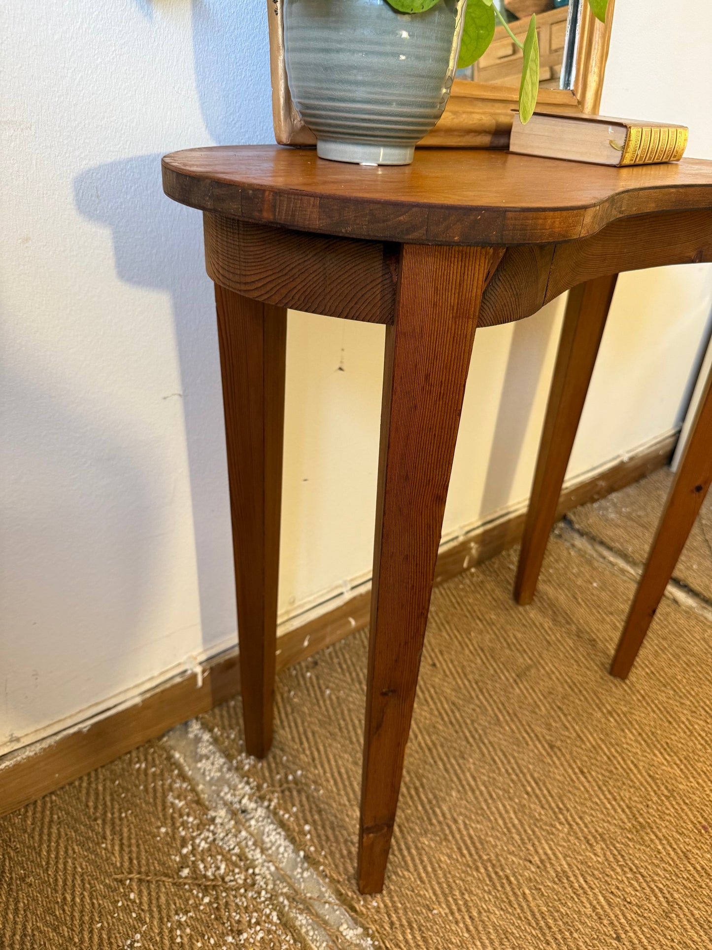 Console petit bureau coiffeuse vintage forme libre