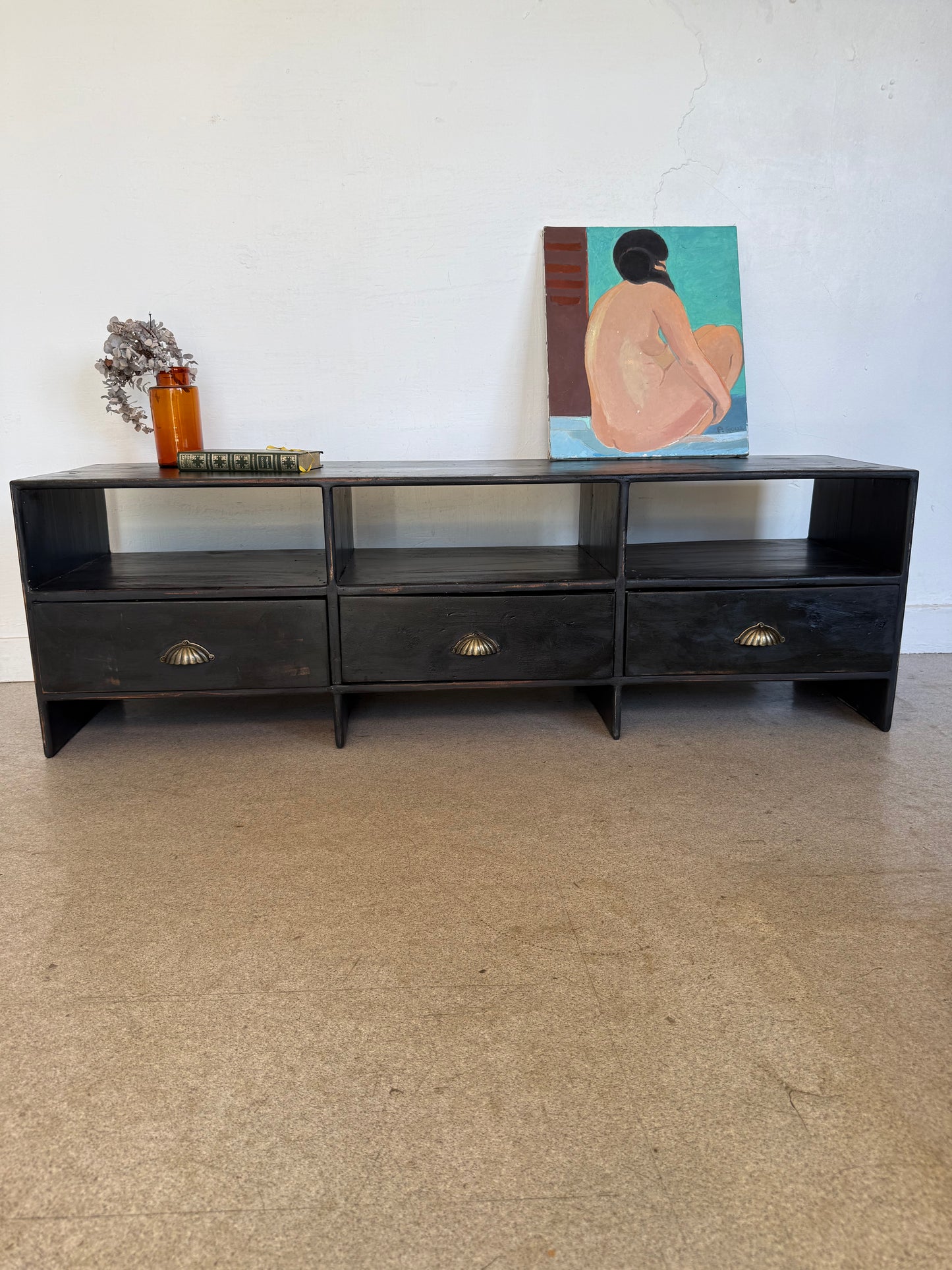 Meuble bas de métier vintage enfilade buffet meuble tv