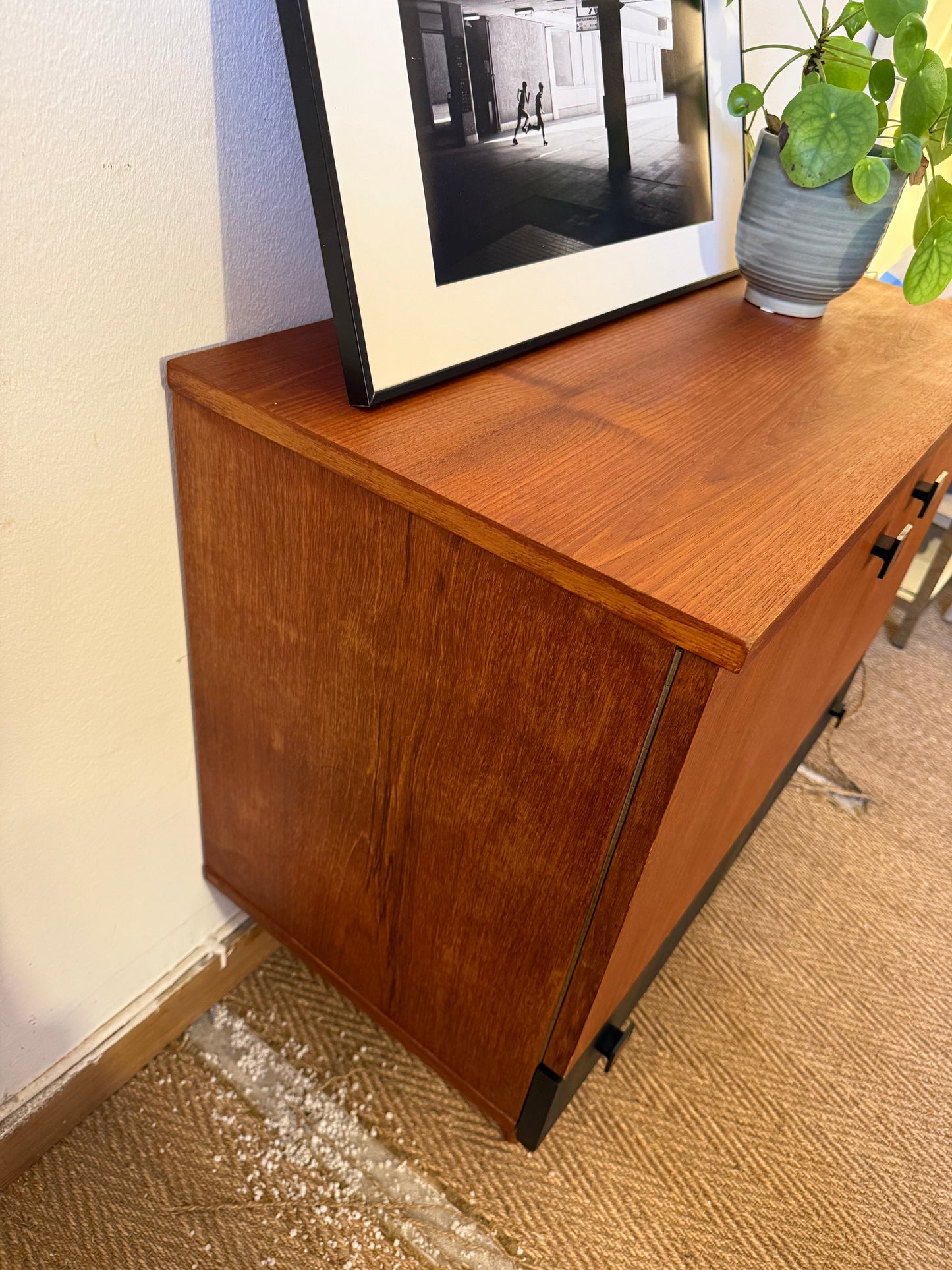 Buffet vintage style scandinave placage teck