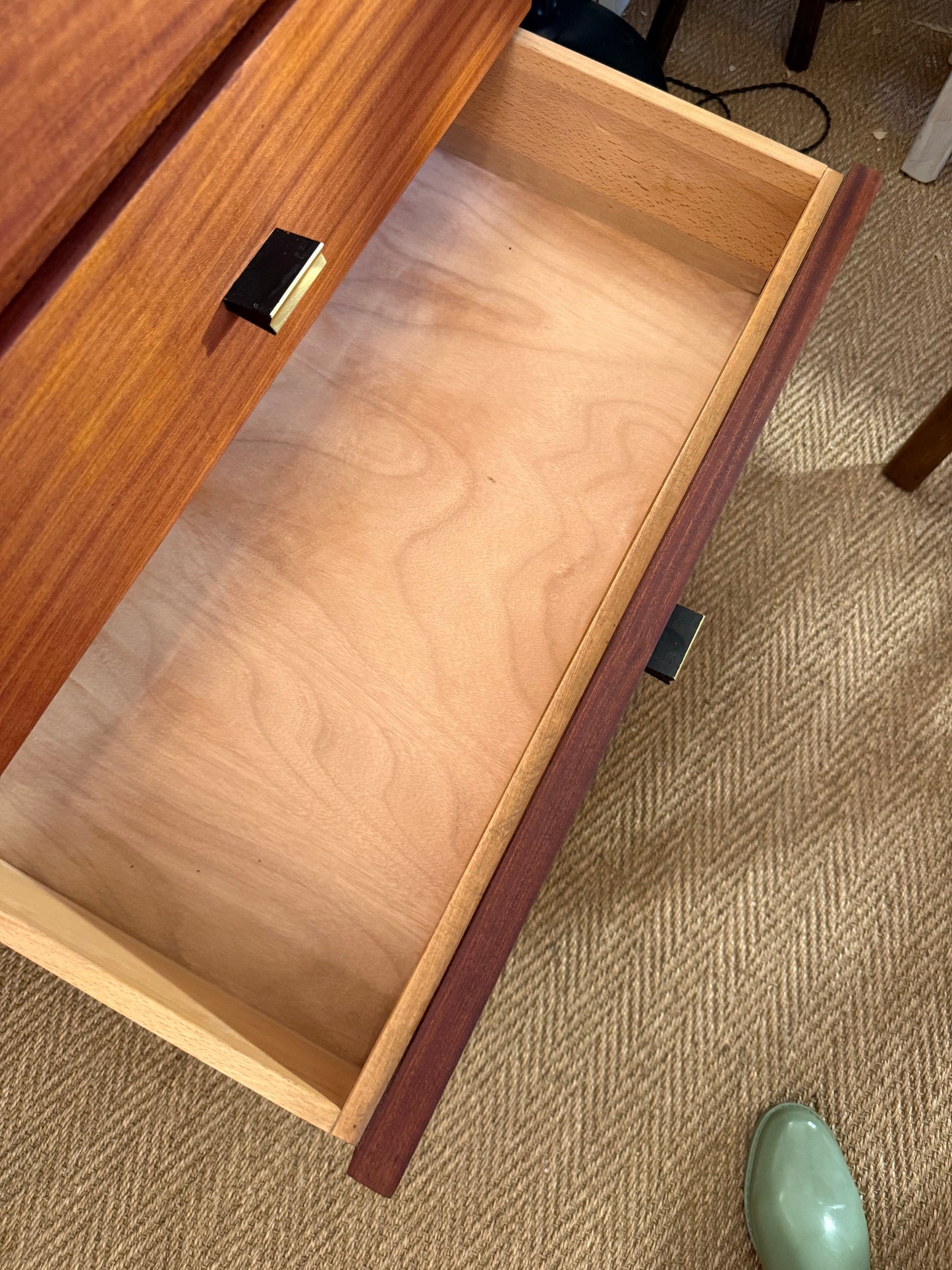 Secrétaire vintage en placage acajou