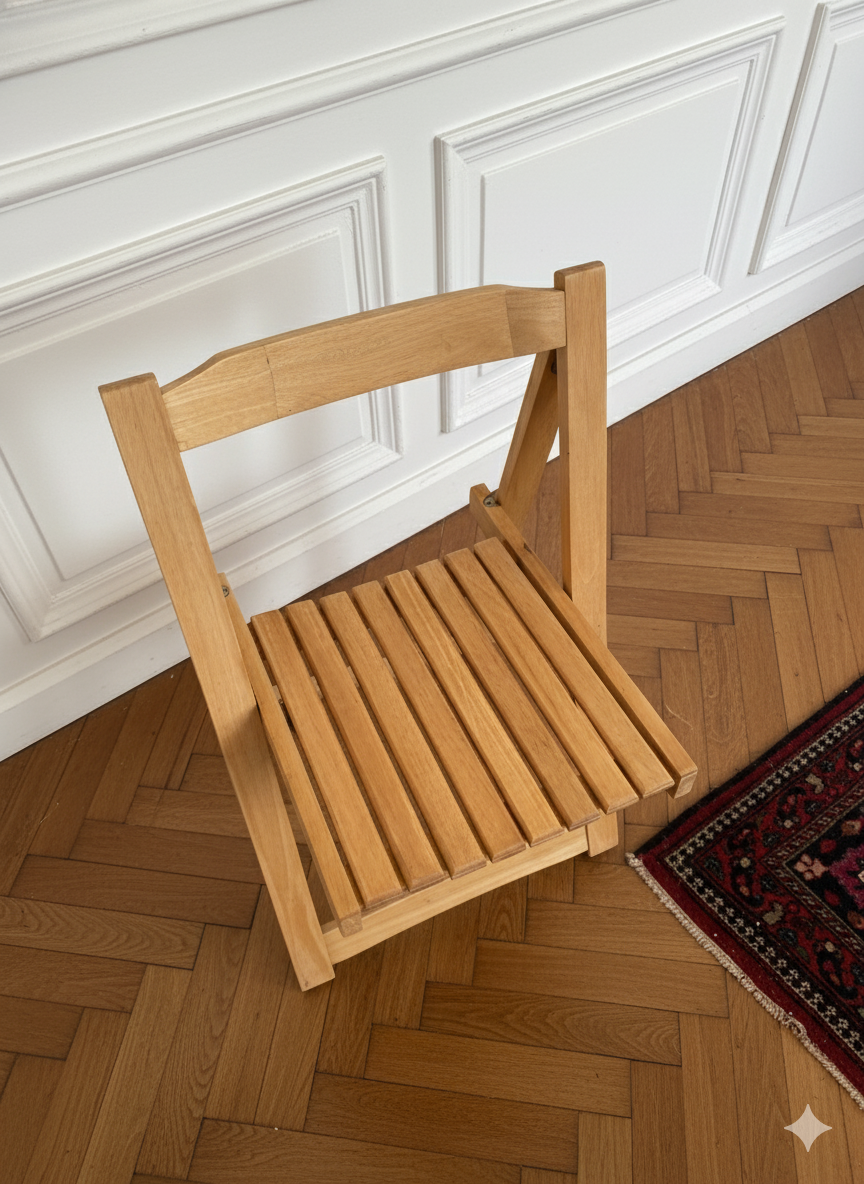 Chaise pliable Aldo Jacober en bois