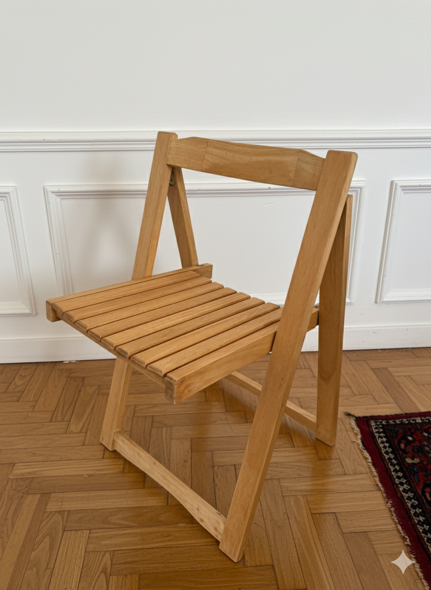 Chaise pliable Aldo Jacober en bois