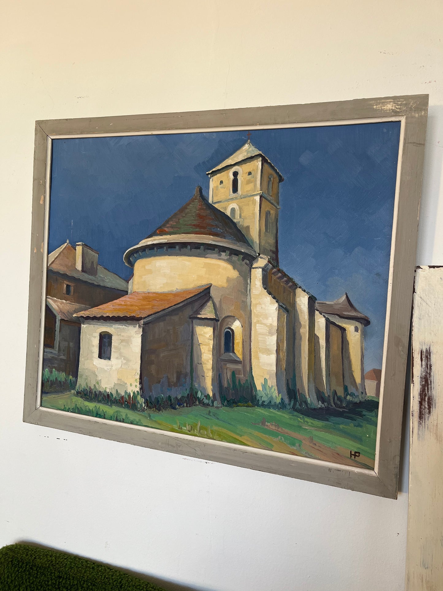 Tableau sur toile coloré vue d'une église