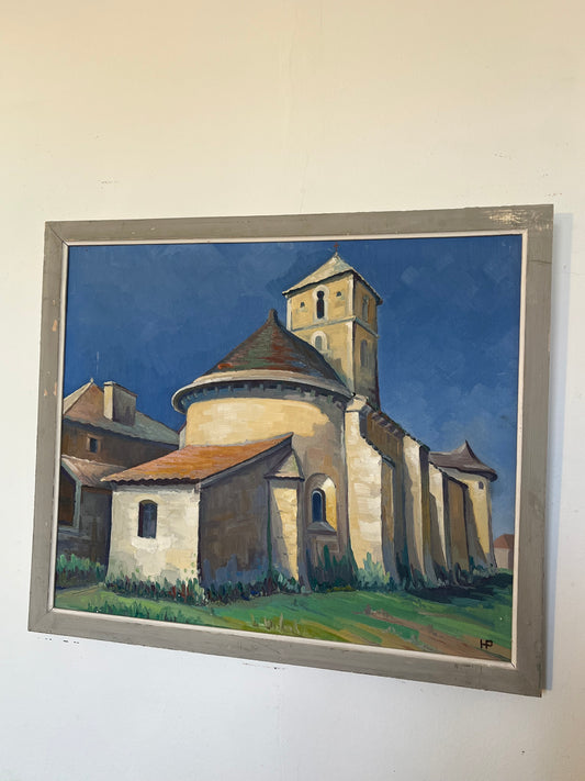 Tableau sur toile coloré vue d'une église