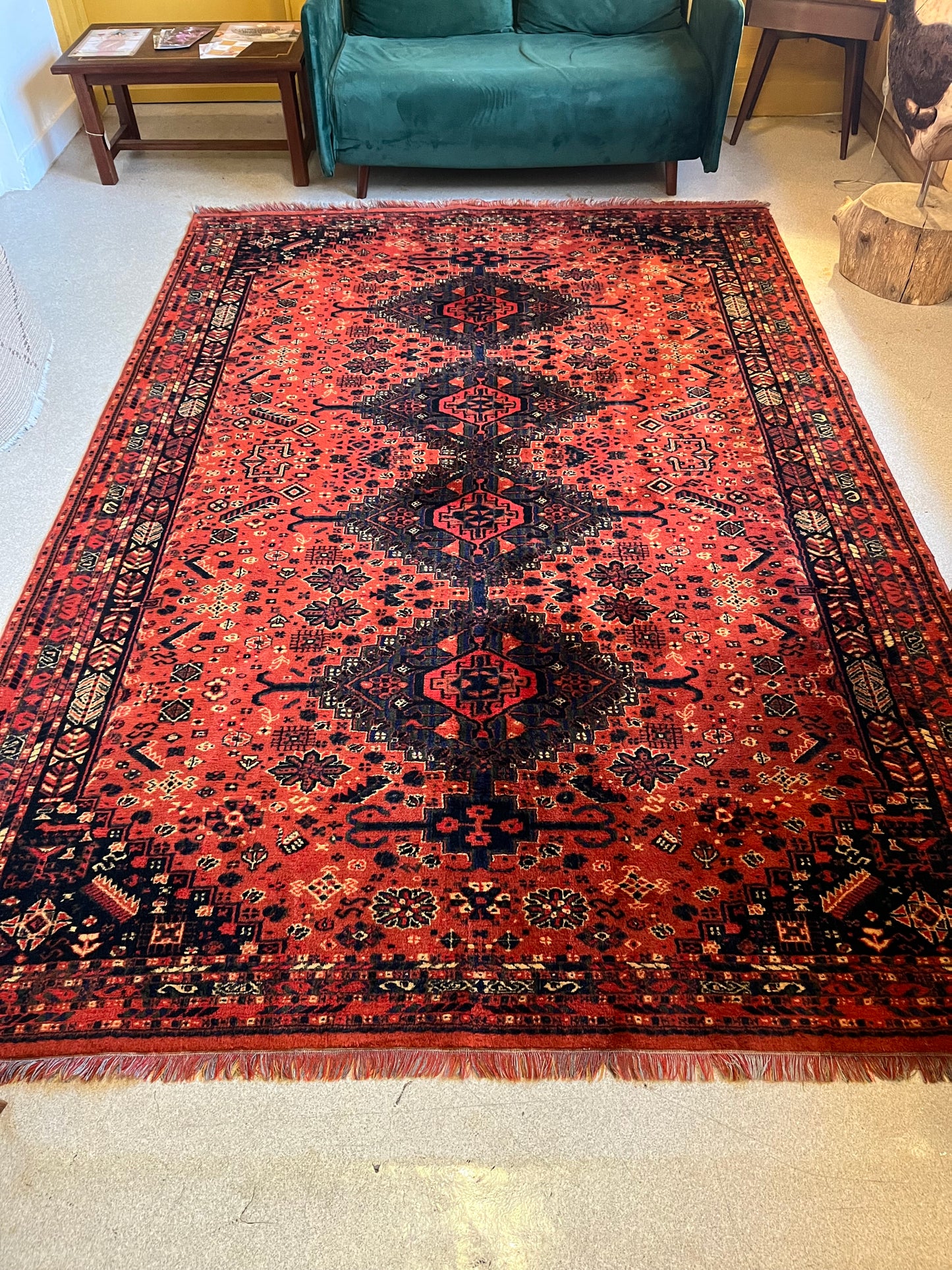 Grand tapis vintage style persan origine pakistan