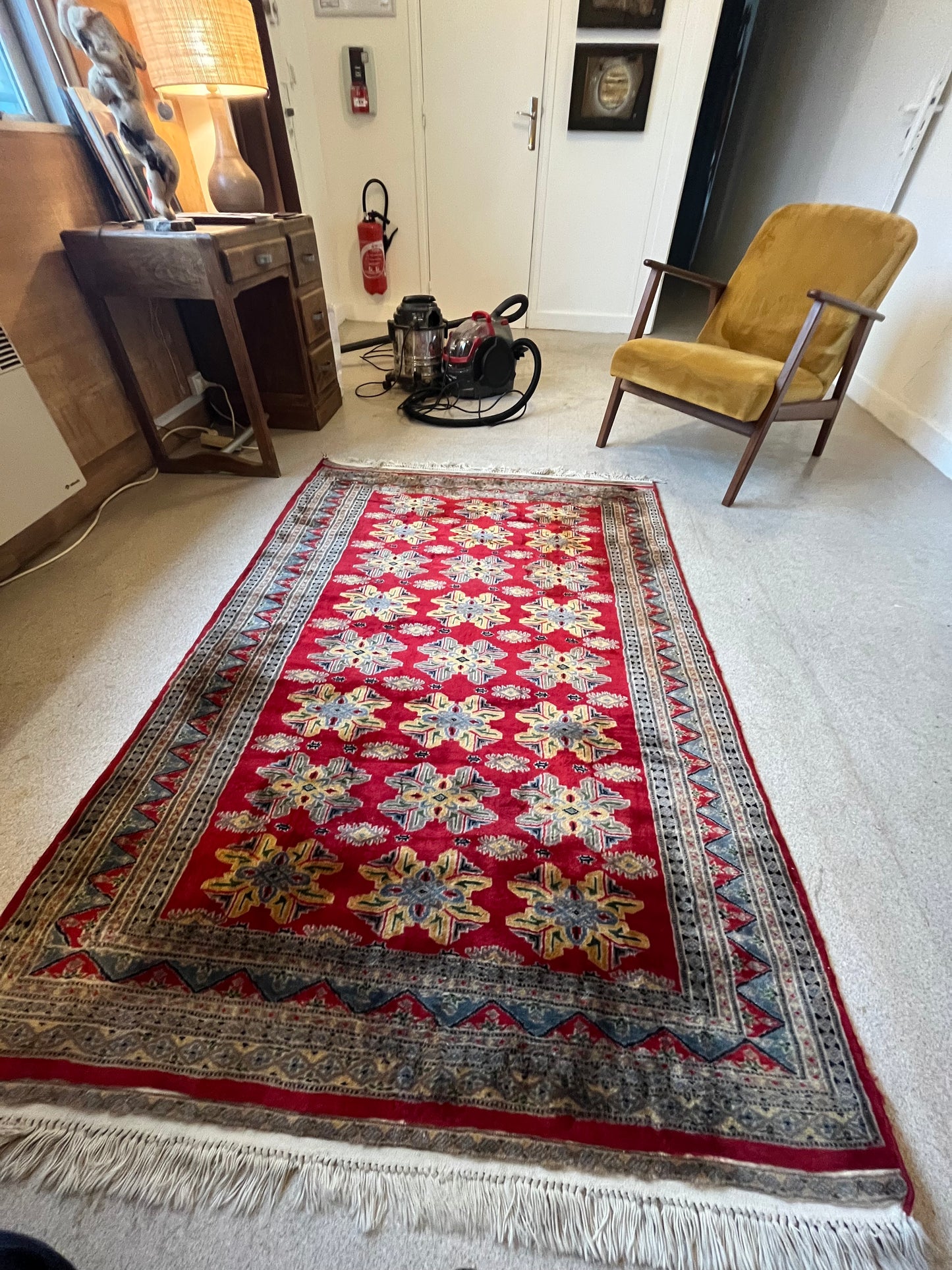 Tapis vintage laine soyeuse style persan