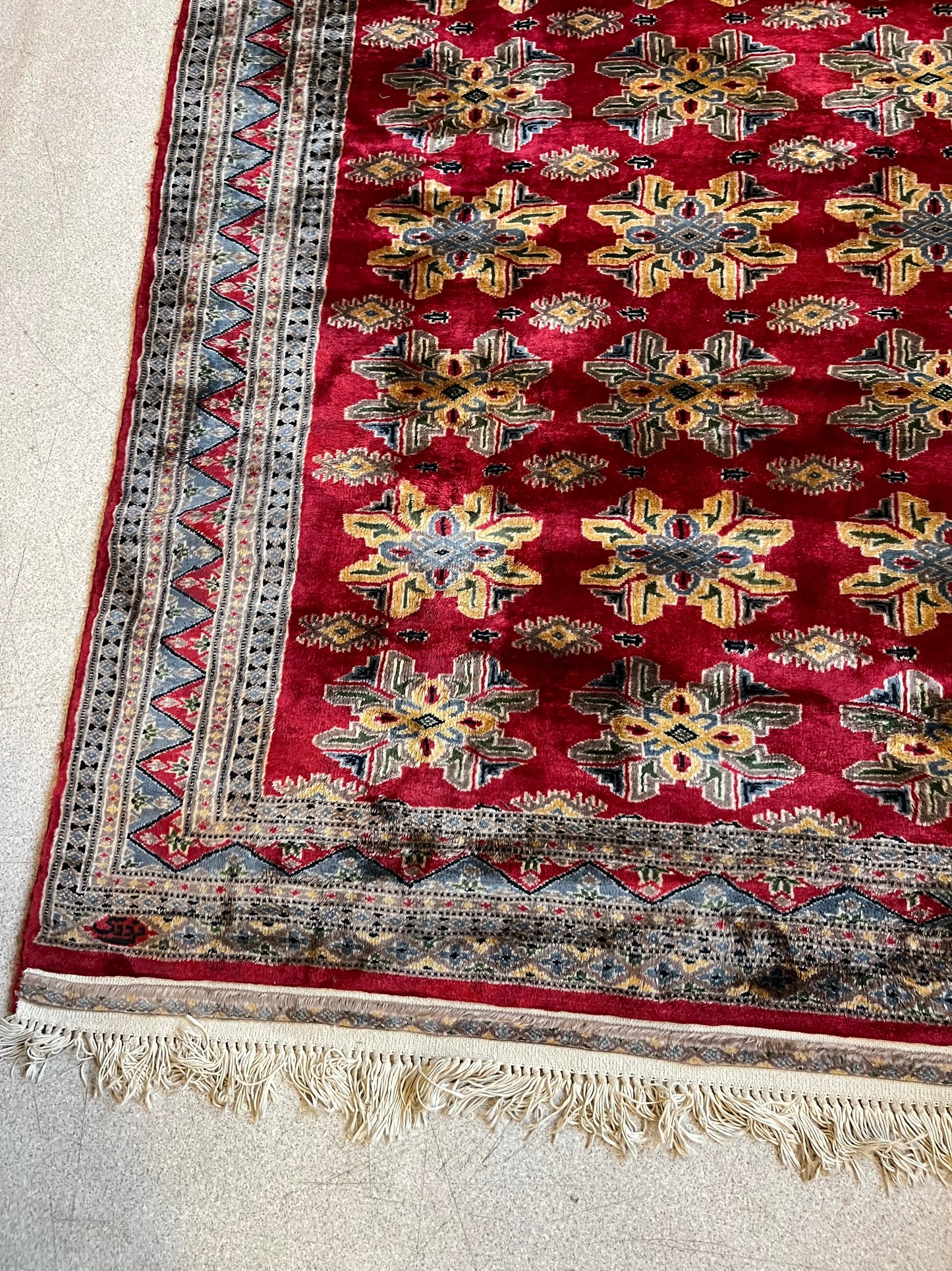 Tapis vintage laine soyeuse style persan