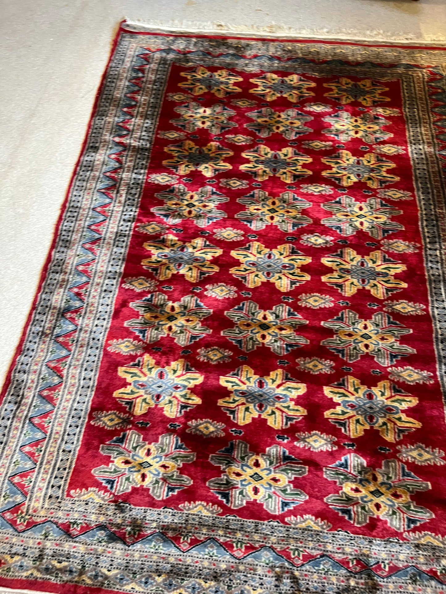 Tapis vintage laine soyeuse style persan