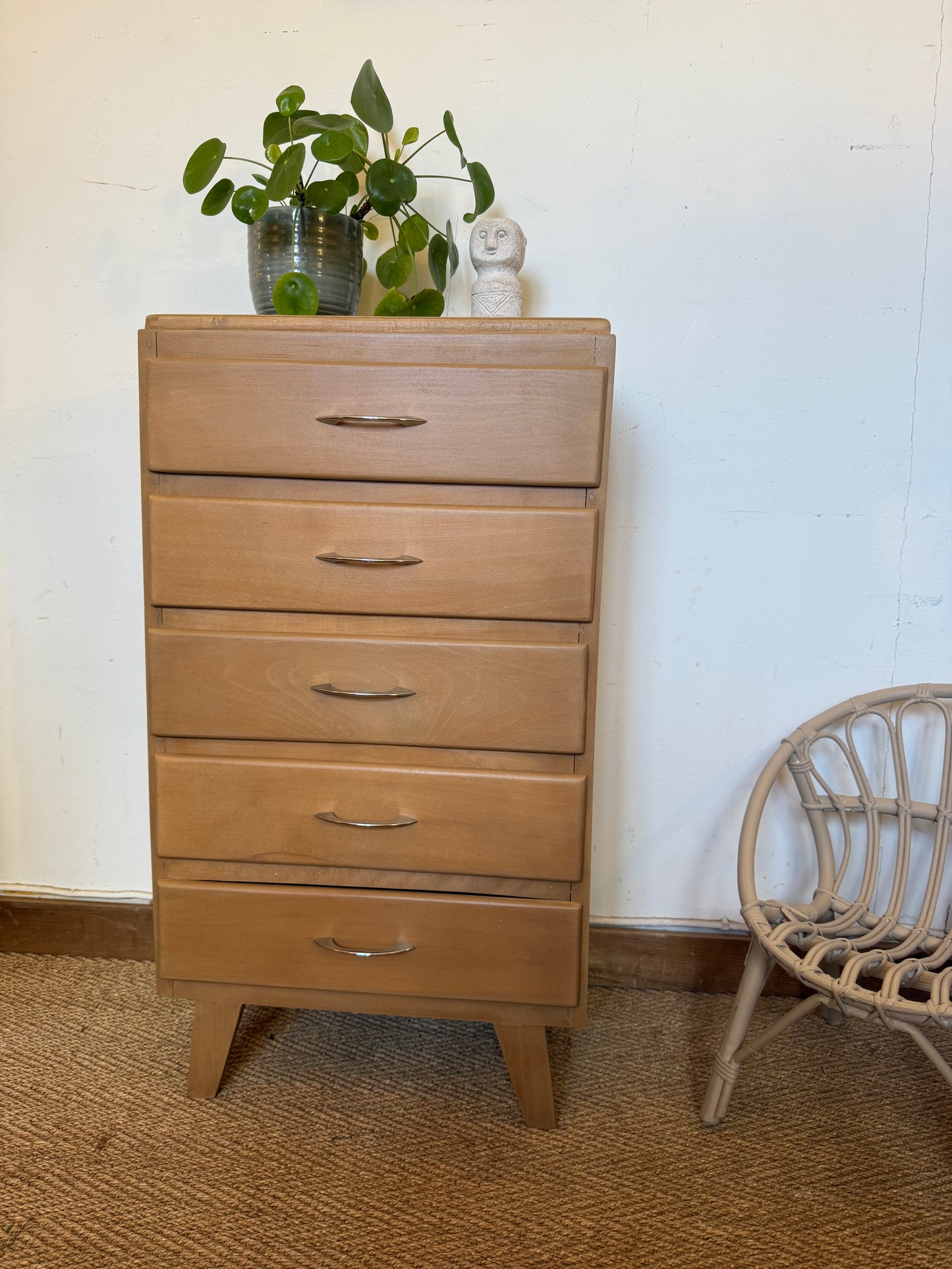 Chiffonnier vintage pieds compas en bois