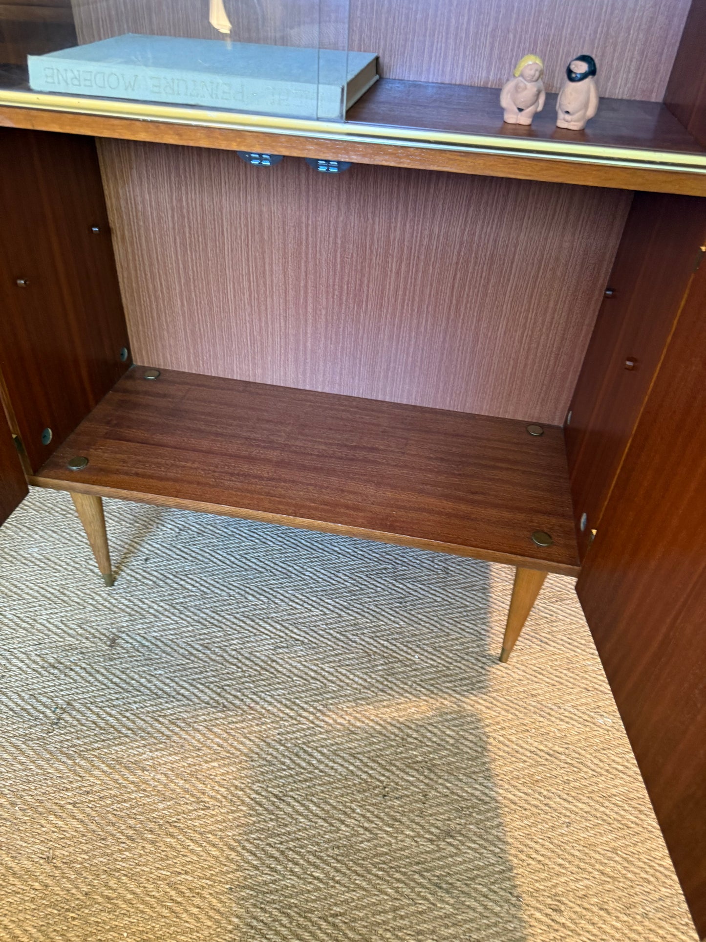 Vaisselier vitrine buffet vintage placage teck