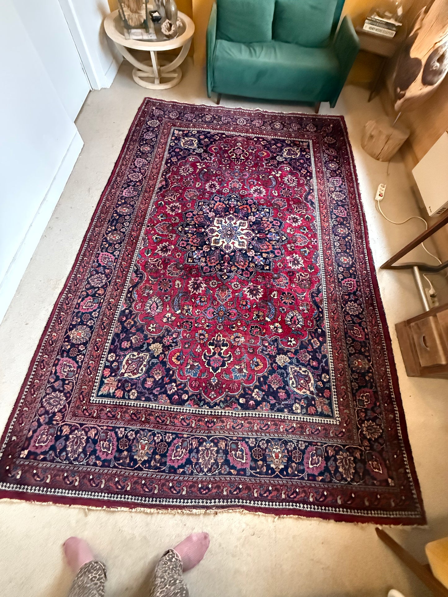 Tapis persan vintage grand format
