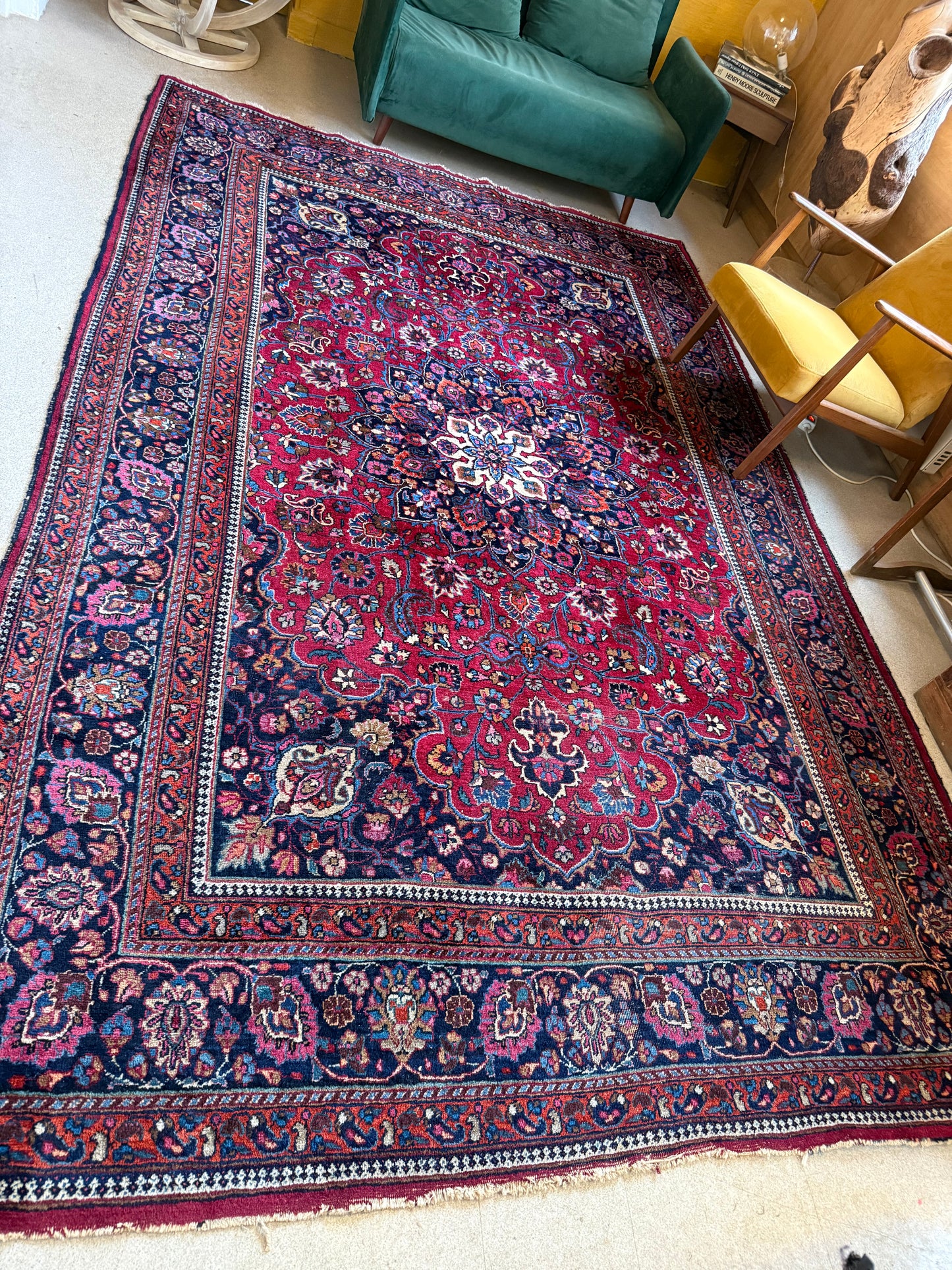 Tapis persan vintage grand format