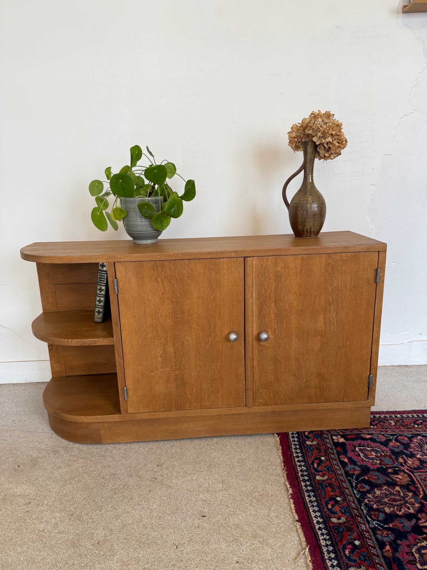 Meuble bas enfilade vintage art déco bois massif