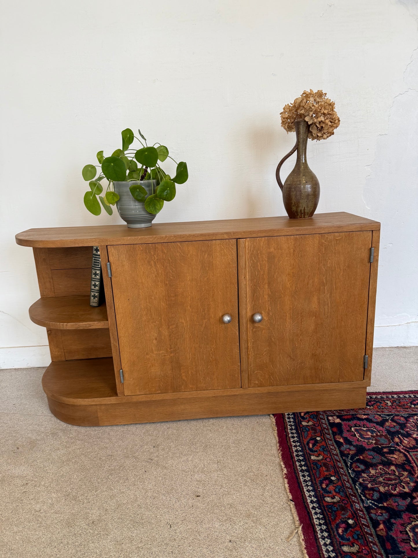 Meuble bas enfilade vintage art déco bois massif