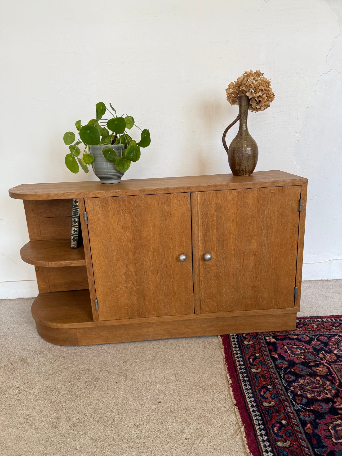 Meuble bas enfilade vintage art déco bois massif