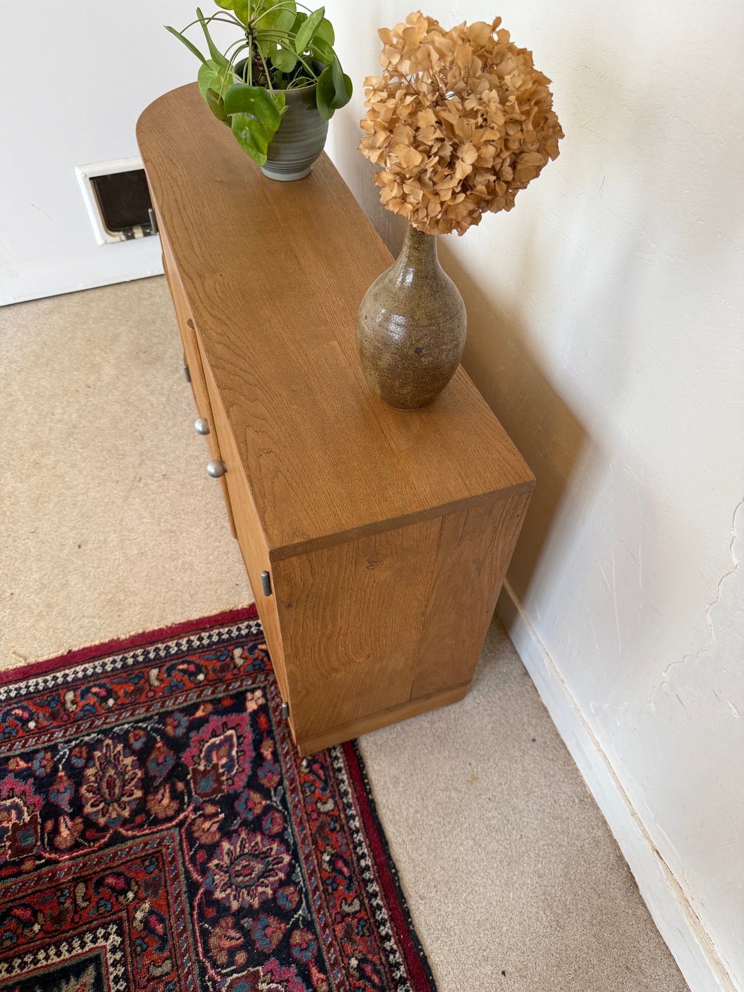 Meuble bas enfilade vintage art déco bois massif