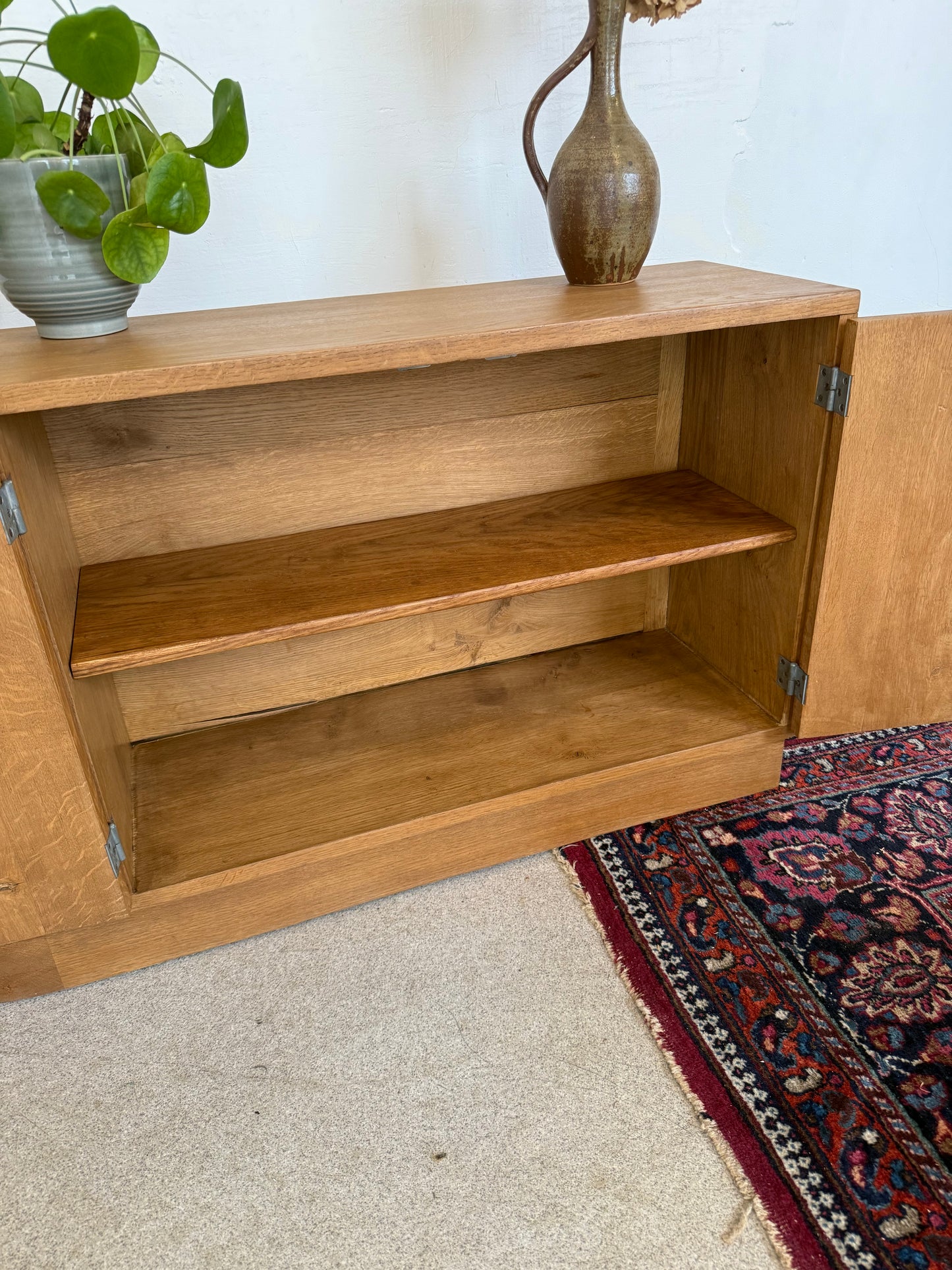 Meuble bas enfilade vintage art déco bois massif