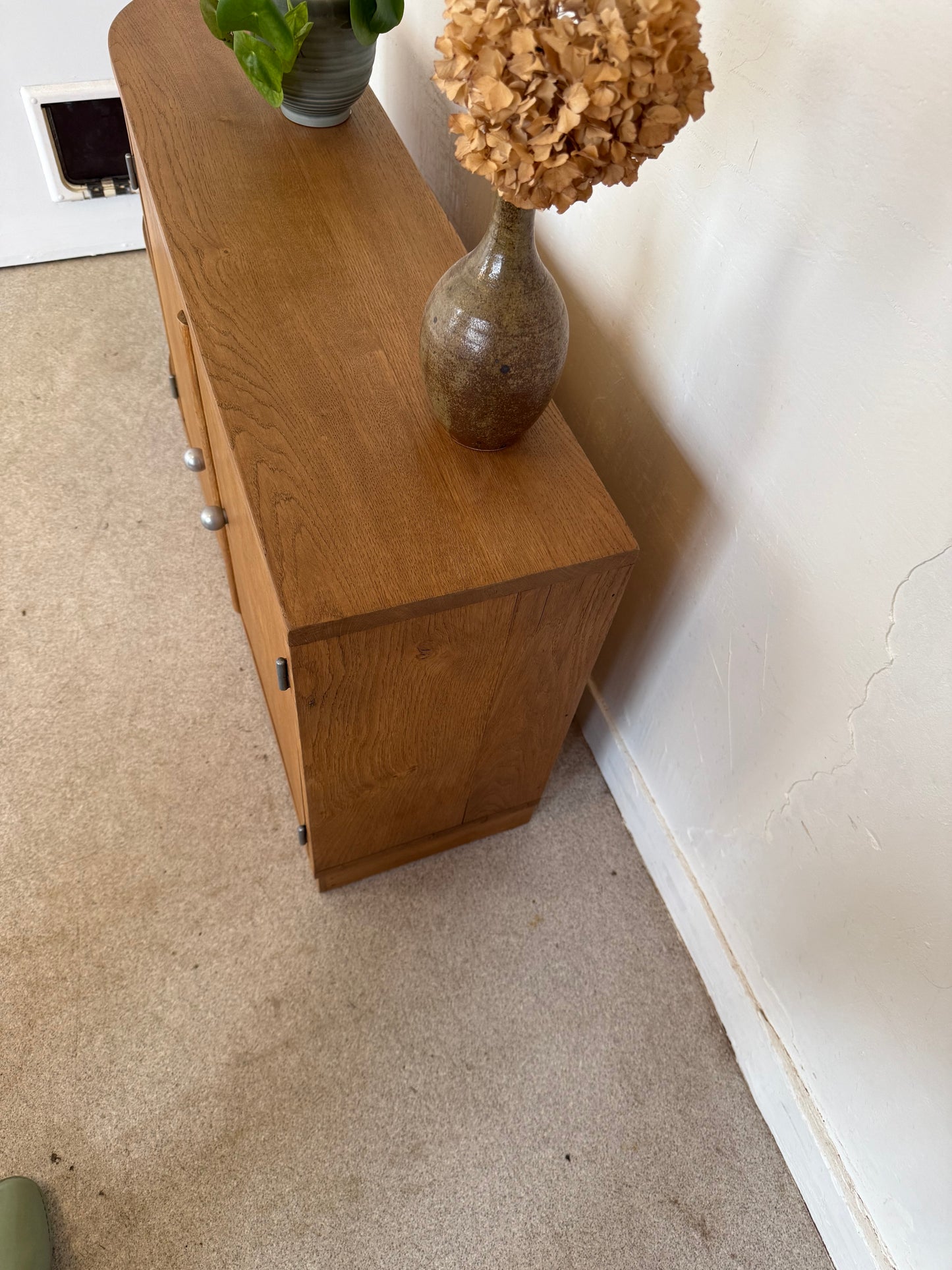 Meuble bas enfilade vintage art déco bois massif