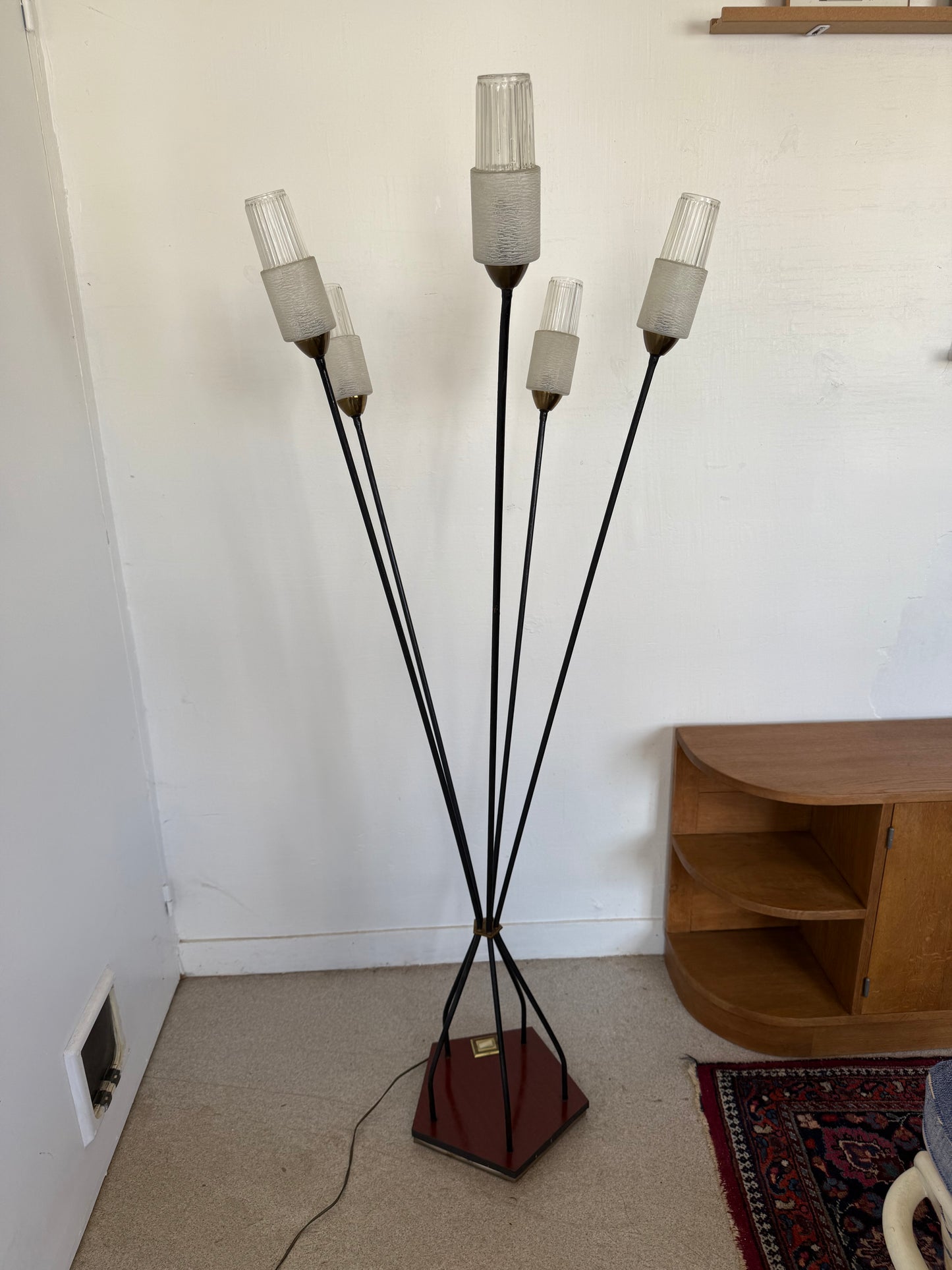 Lampadaire vintage à 5 branches
