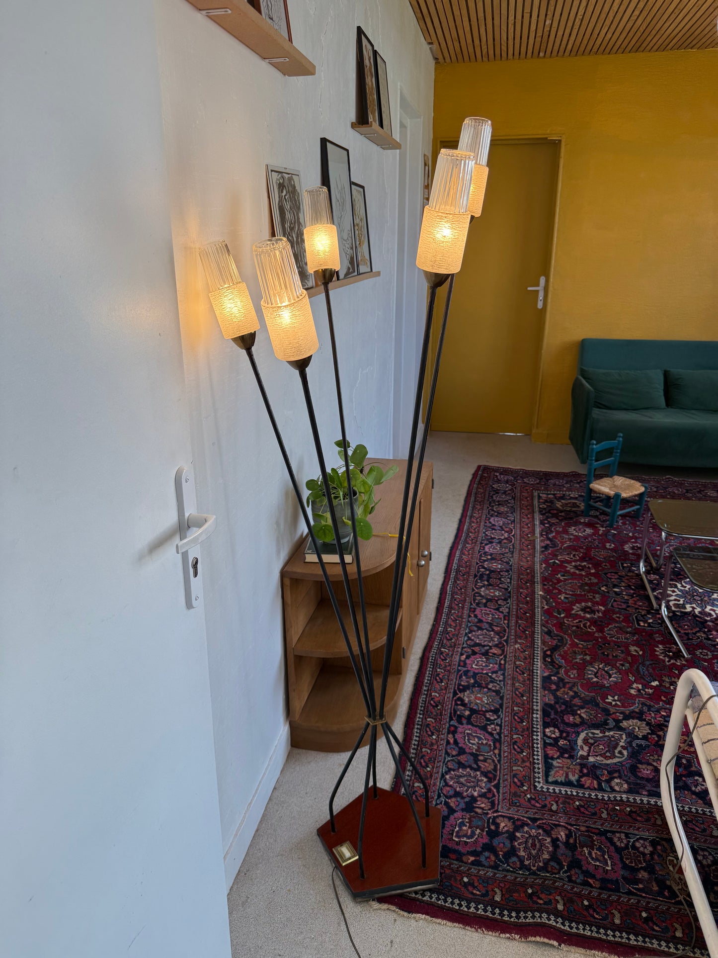 Lampadaire vintage à 5 branches