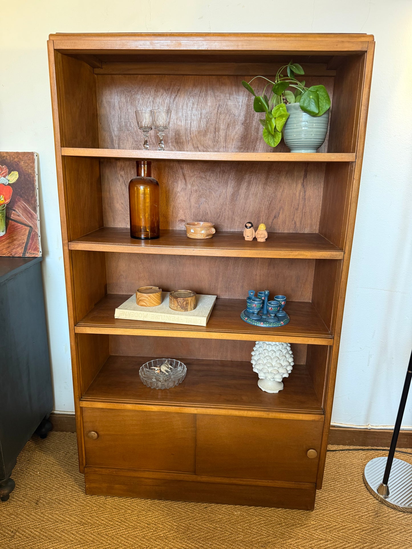 Bibliothèque vintage art déco en bois