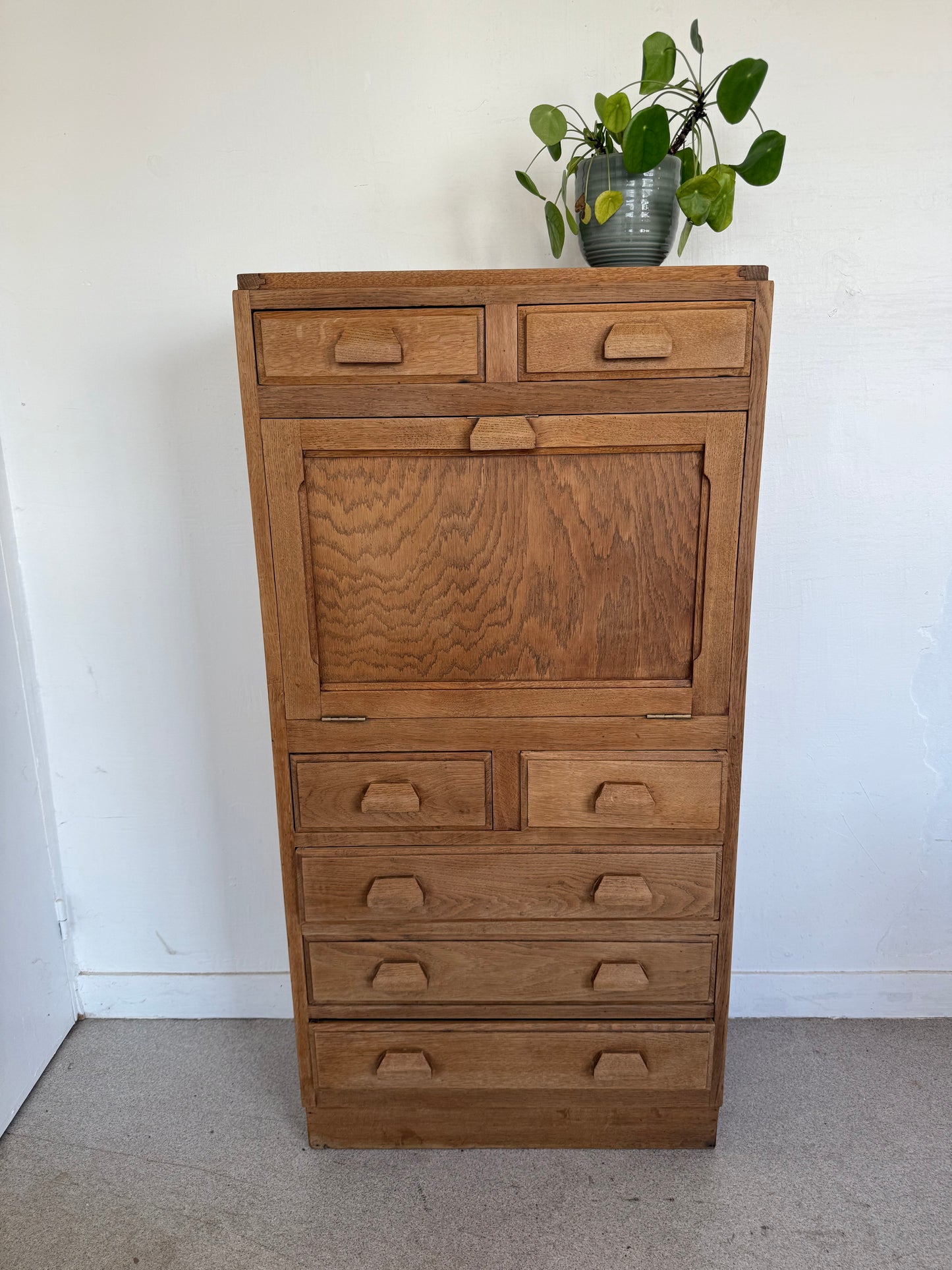 Secrétaire bureau vintage en bois esprit meuble de métier