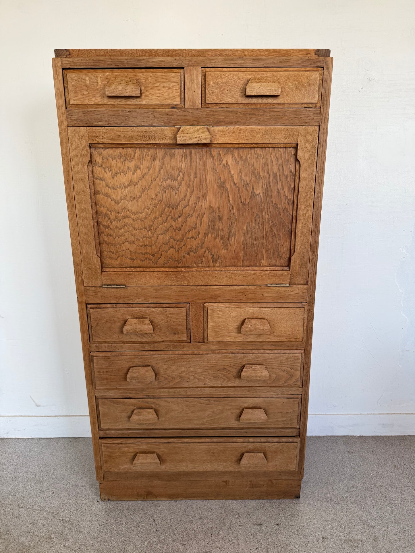 Secrétaire bureau vintage en bois esprit meuble de métier