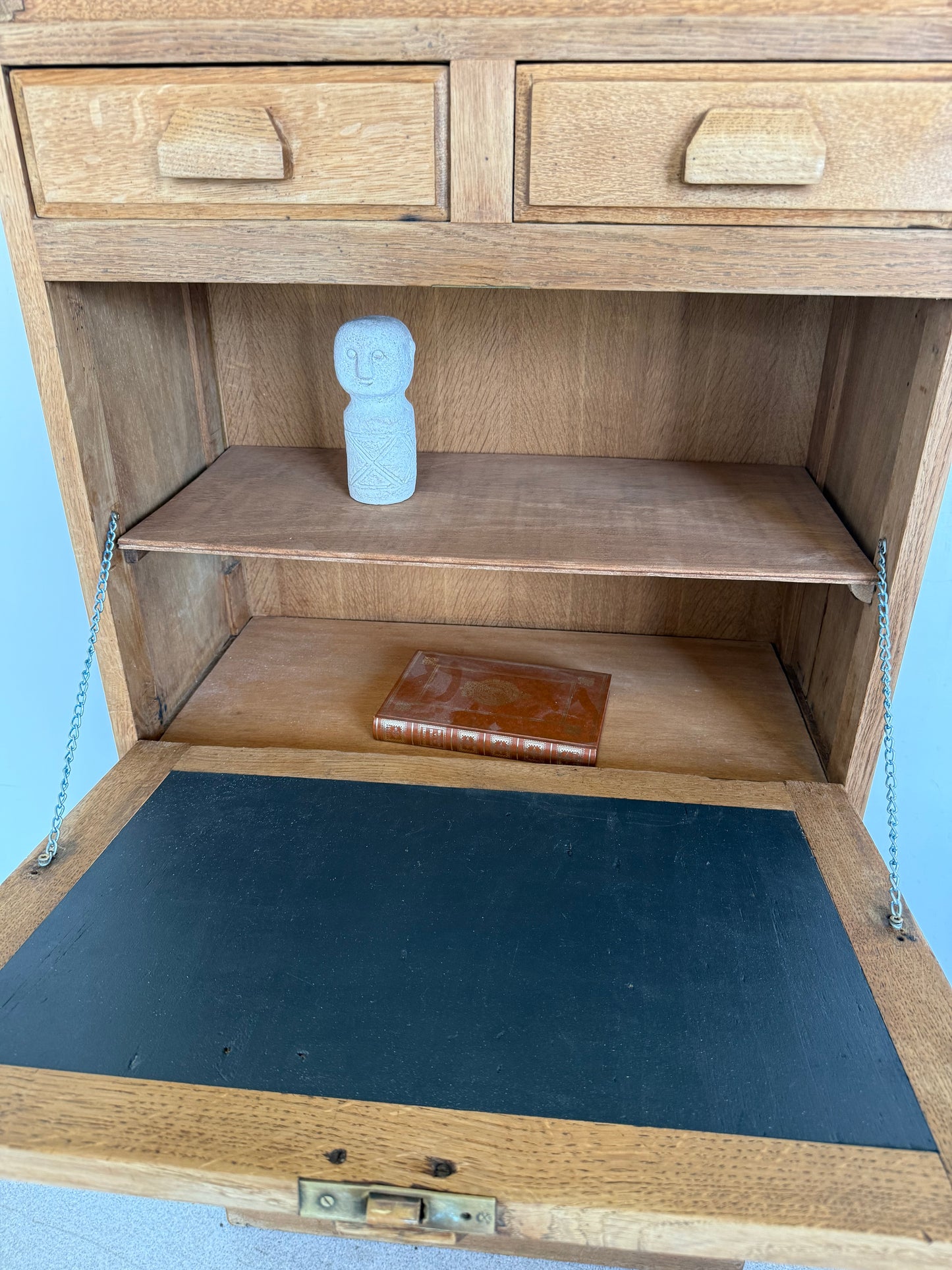 Secrétaire bureau vintage en bois esprit meuble de métier