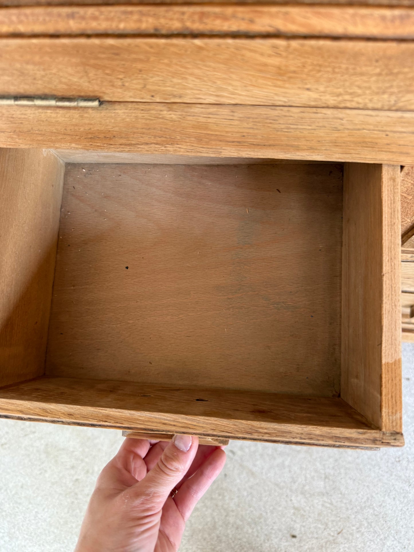 Secrétaire bureau vintage en bois esprit meuble de métier