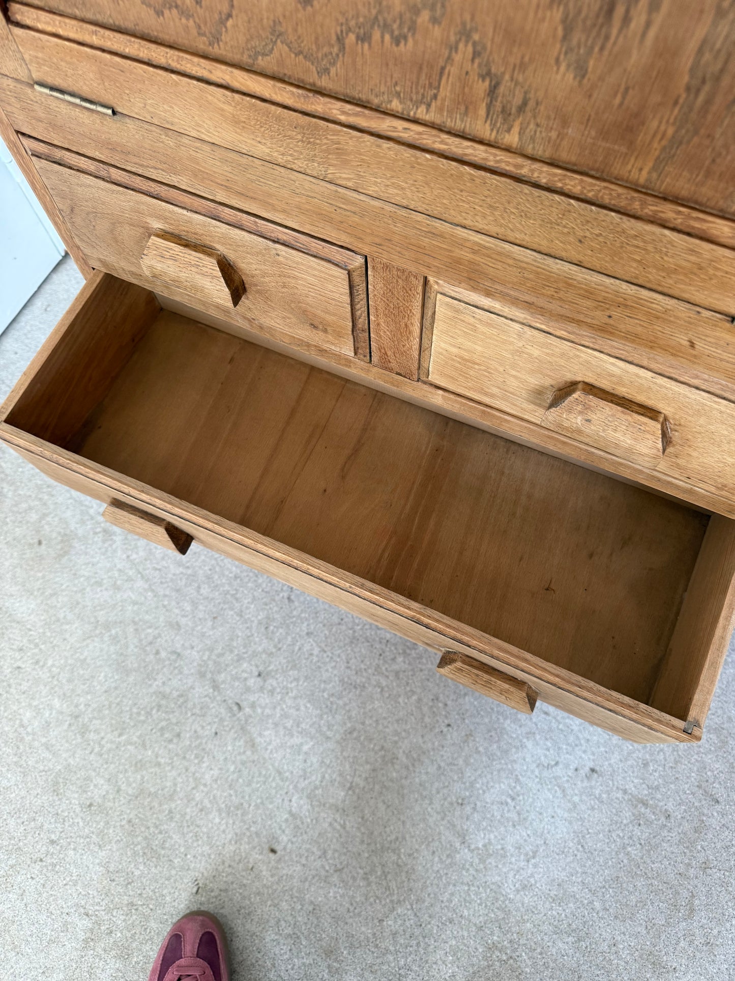 Secrétaire bureau vintage en bois esprit meuble de métier