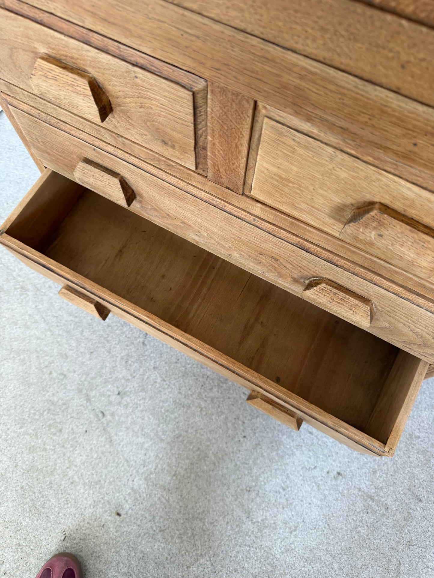Secrétaire bureau vintage en bois esprit meuble de métier