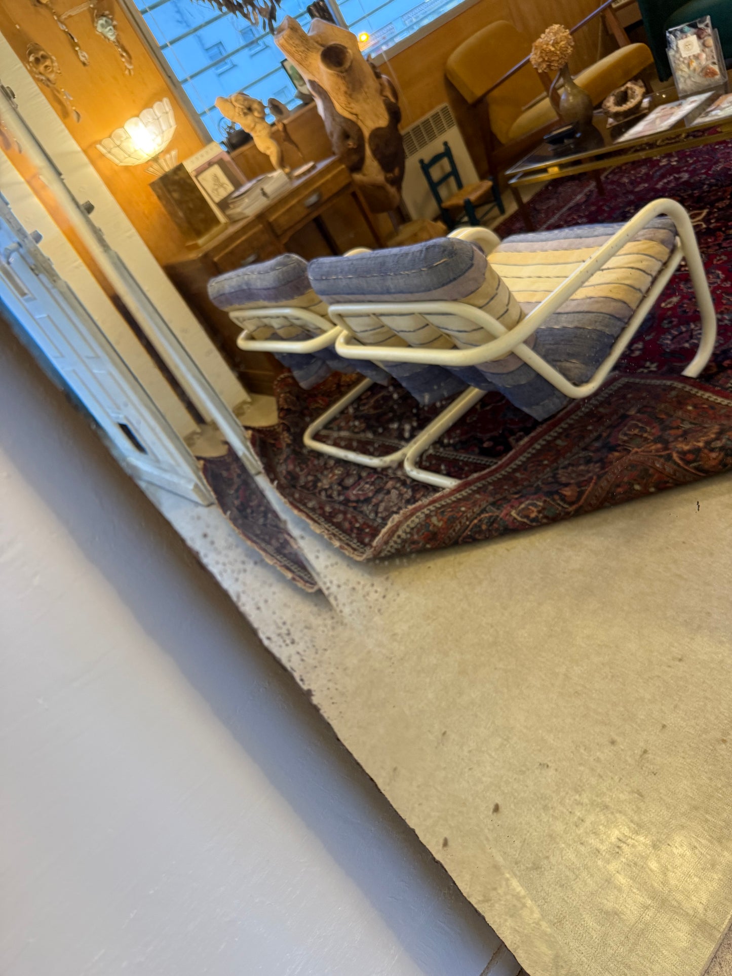 Grand miroir biseauté ancien