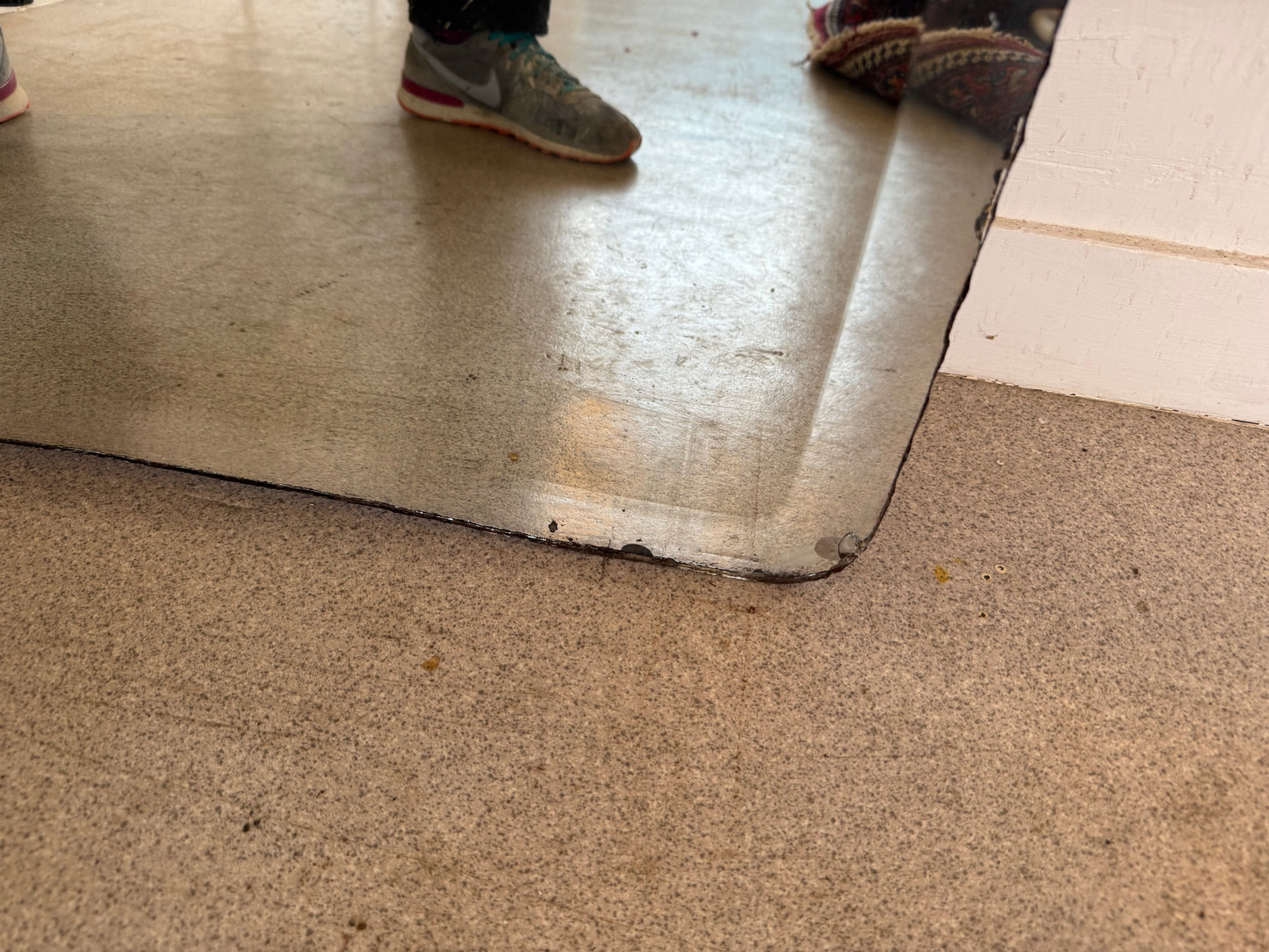 Grand miroir biseauté ancien