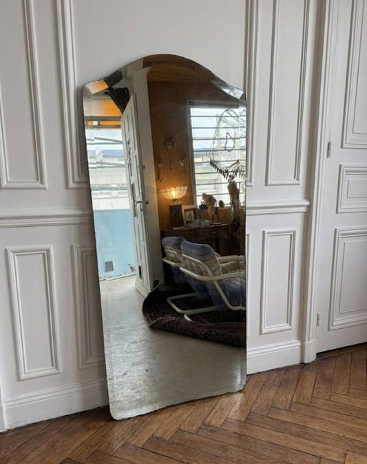 Grand miroir biseauté ancien