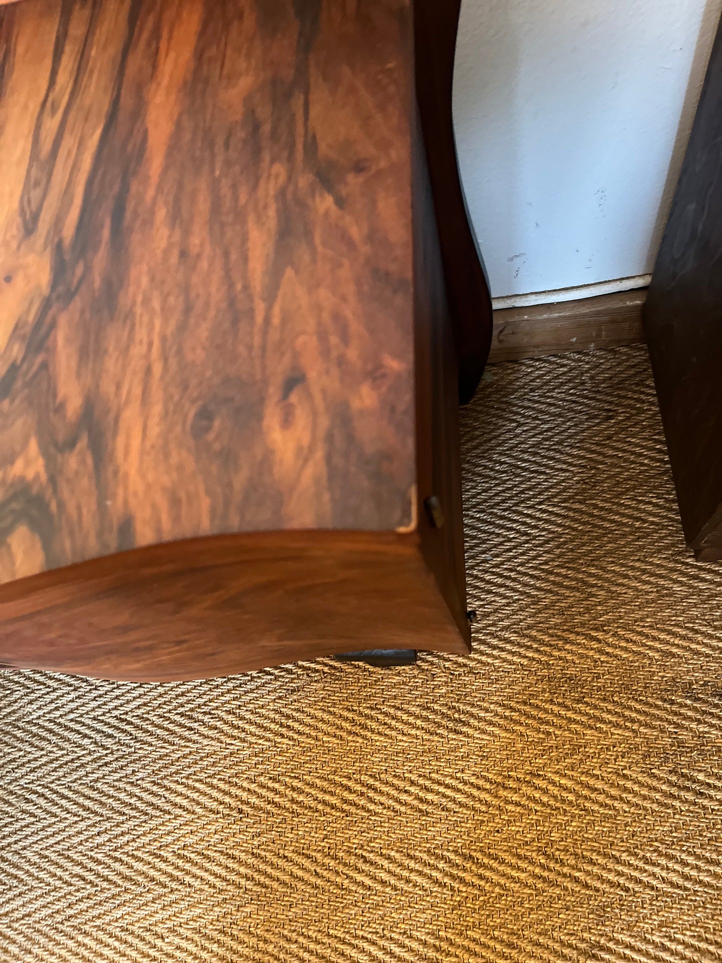 Chevet table d'appoint art déco placage en loupe